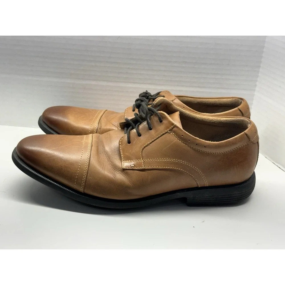 Nunn‎ Bush Comfort Gel Oxford Shoes Lace Up Brown Leather Dress Men's SIZE 12M